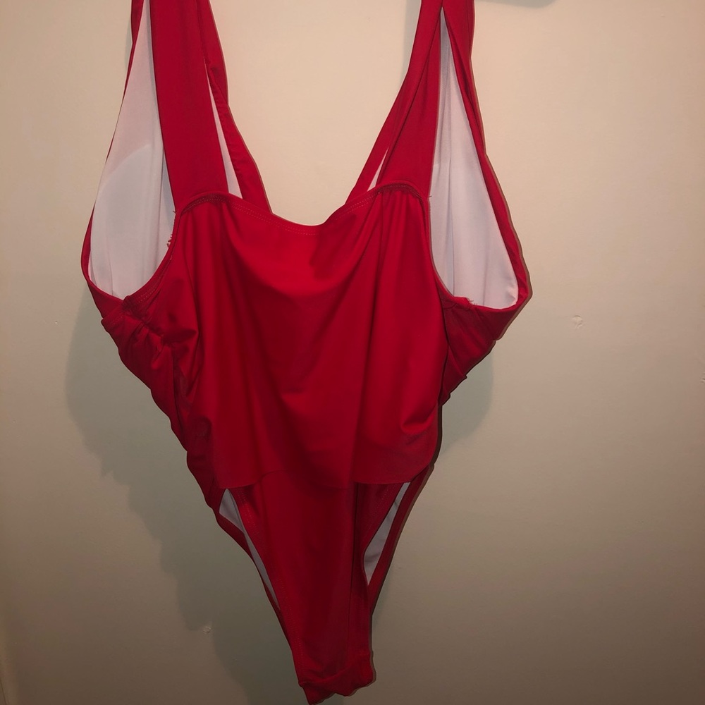 Red one piece zaful swimsuit